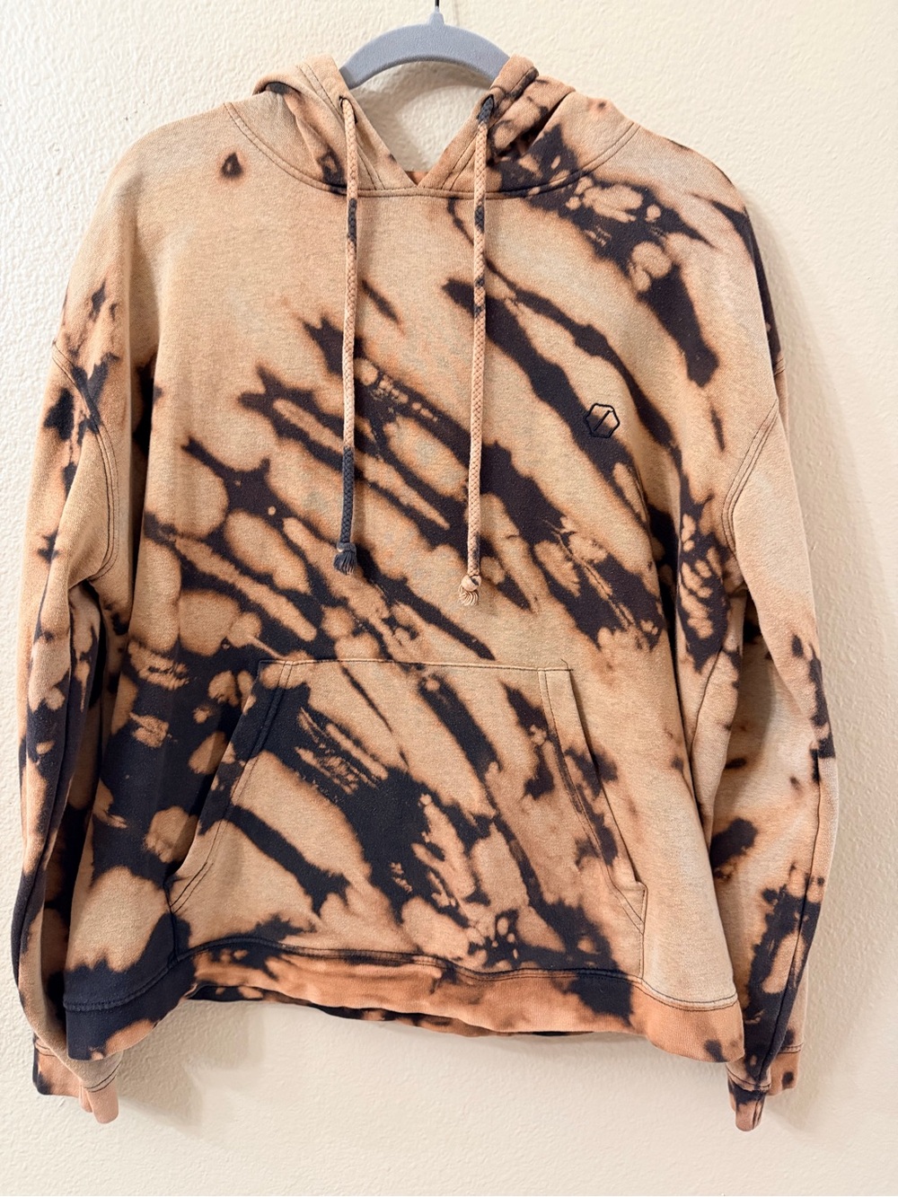 Standard Cloth Reverse Tie Dye Bleached Hoodie Sweatshirt M